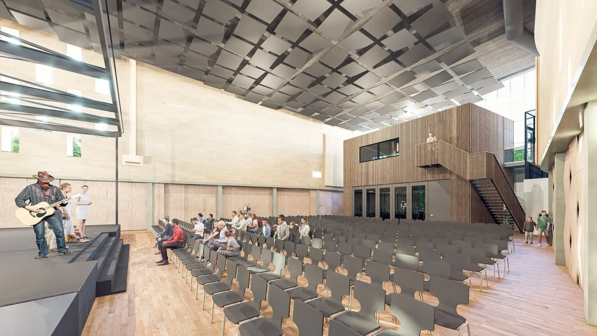 Grote zaal gesloten